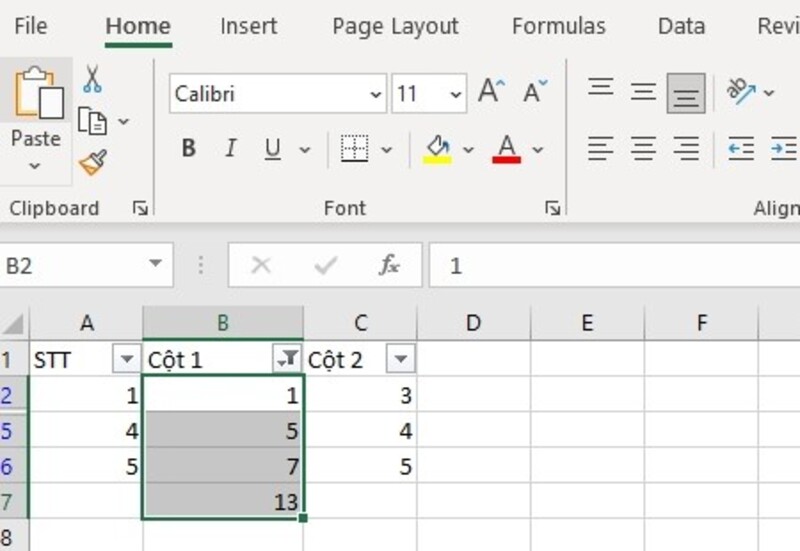 Công thức tính tổng trong Excel bằng Subtotal bước 5