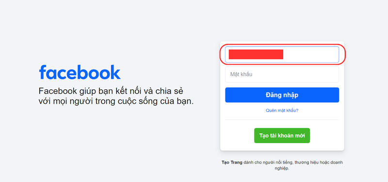 Cách kích hoạt lại tài khoản Facebook khi đã vô hiệu hóa bước 1