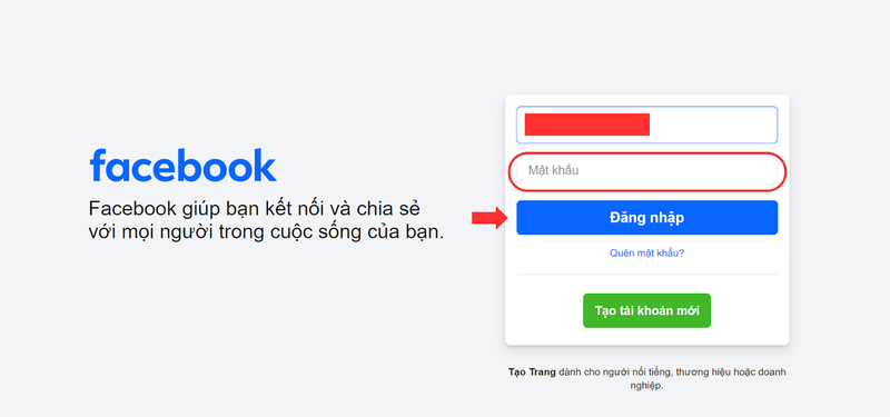 Cách kích hoạt lại tài khoản Facebook khi đã vô hiệu hóa bước 2