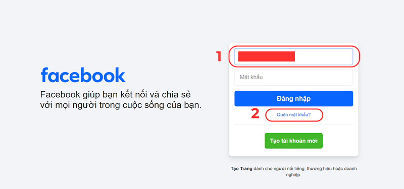 Cách xóa tài khoản Facebook vĩnh viễn khi bị mất bước 1