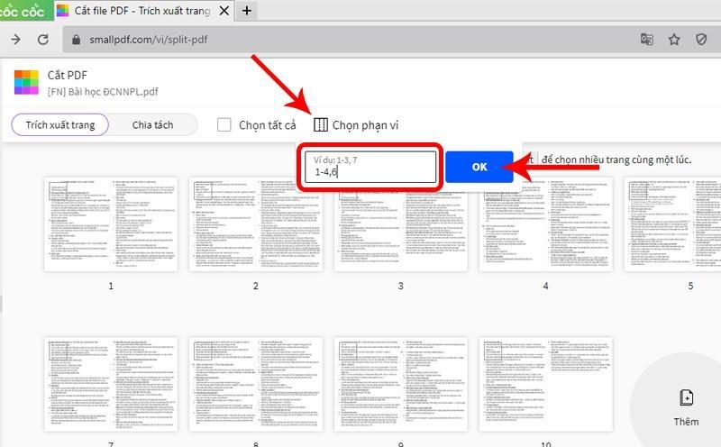 Cắt file PDF với trang web SmallPDF bước 4