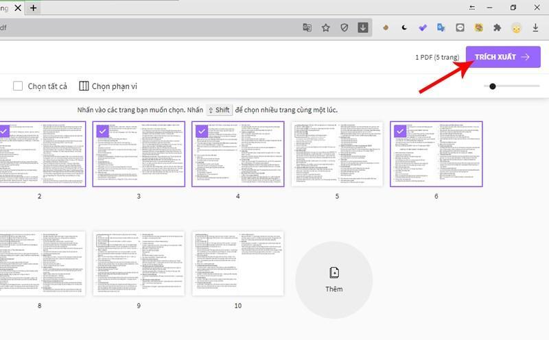 Cắt file PDF với trang web SmallPDF bước 5