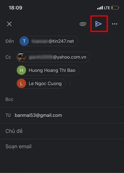 Hướng dẫn cách CC trong gmail trên điện thoại bước 5