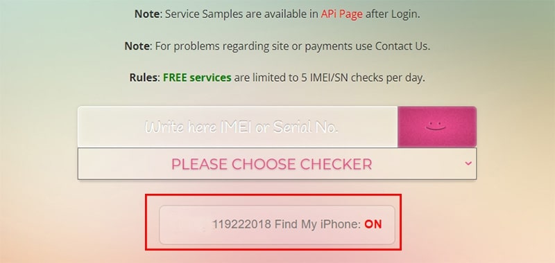 Check imei iphone bằng icloud on off 2