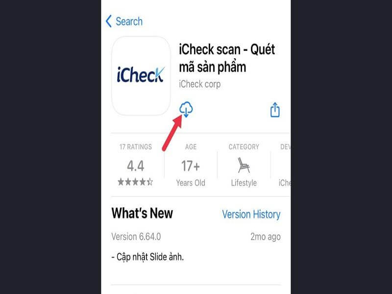 Cách quét mã vạch online bằng app iCheck Scan bước 2