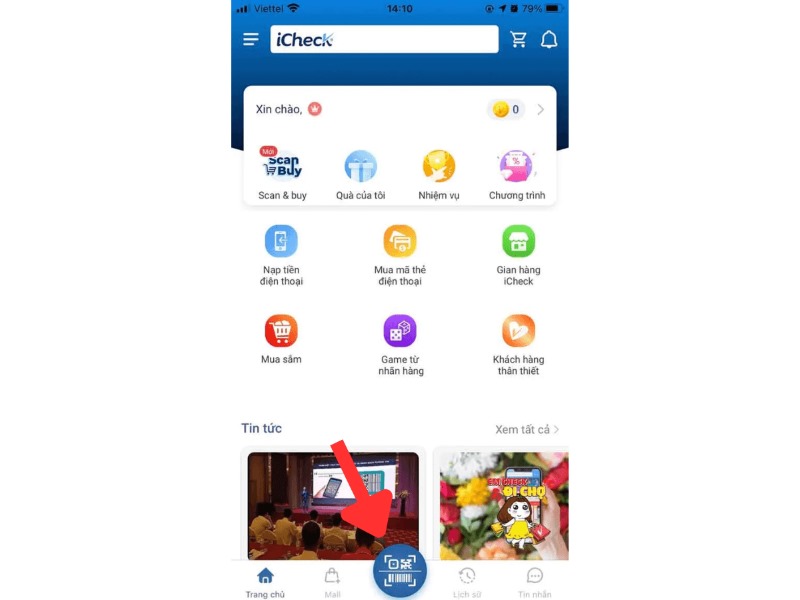 Cách quét mã vạch online bằng app iCheck Scan bước 3