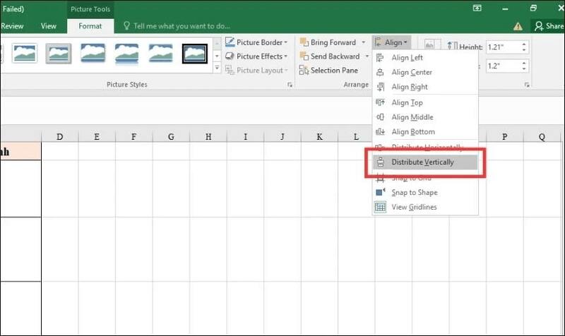 Cách chèn ảnh hàng loạt vào ô Excel bước 8