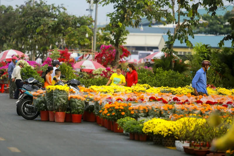 Chợ hoa xuân Bình Điền Sài Gòn
