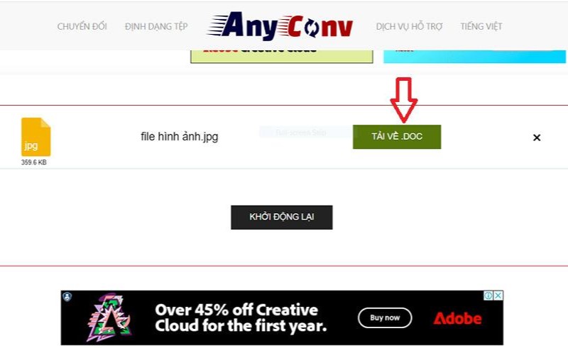 Chi tiết chuyển file ảnh sang bản Word với AnyConv bước 4