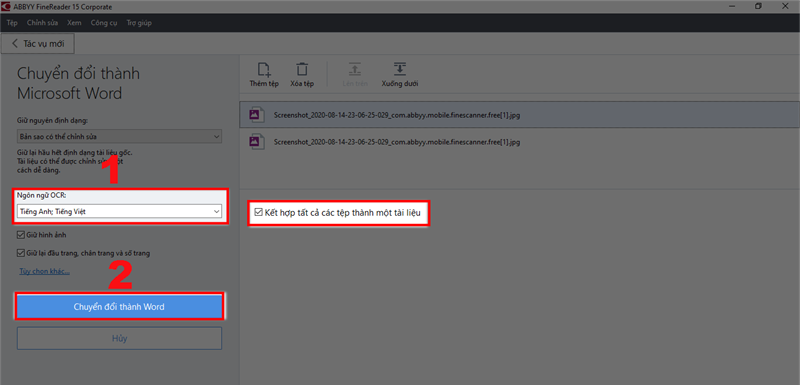 chuyển hình ảnh sang Word với phần mềm ABBYYFineReader bước 3