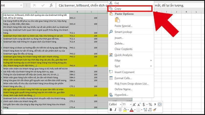 cách chuyển file Excel sang file Word với AutoFit  bước 1