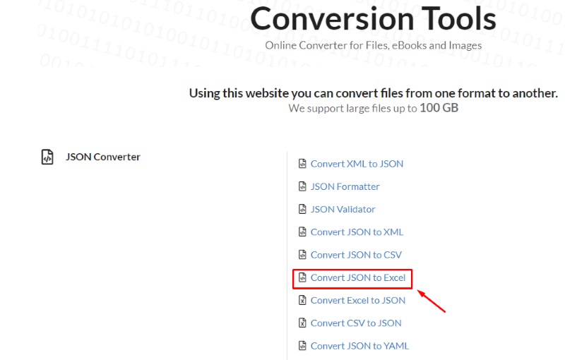 Cách chuyển file XML sang Excel trực tuyến bước 1