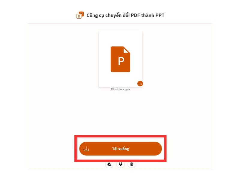 Chuyển file PDF sang PPT bằng trang web freepdfconvert.com bước 3