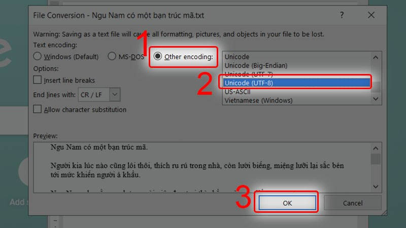 Cách chuyển file Word sang Excel  bước 3