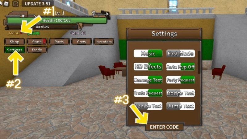 Code game King Legacy là mã khuyến mãi nhà phát hành cung cấp