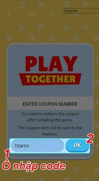 Nhập code Play Together trên iOS bước 1