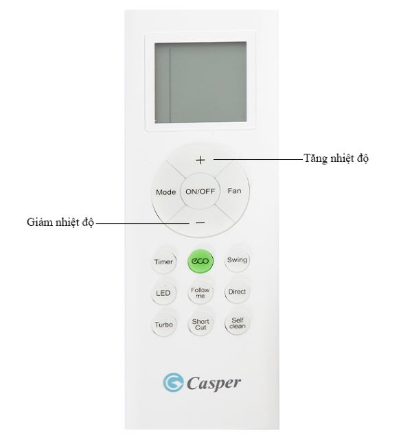 cách sử dụng điều khiển điều hòa casper