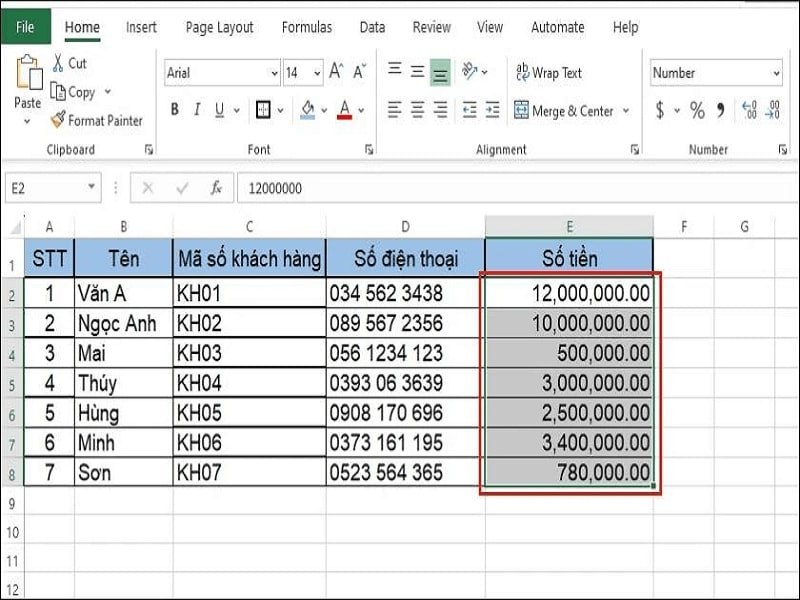  Định dạng số trong Excel bước 4