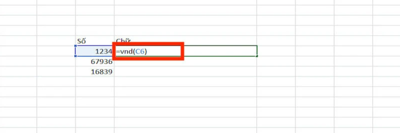 Chi tiết cách chuyển đổi số thành chữ trong Excel bằng hàm = VND bước 5