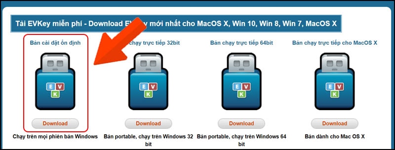 Hướng dẫn tải và cài đặt EVKey trên máy windows bước 1