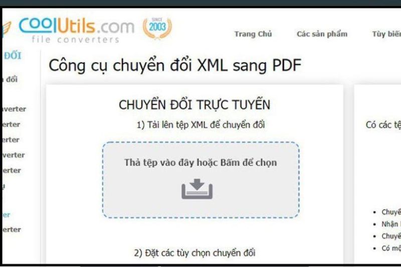 Cách chuyển file XML sang định dạng PDF bước 1 bước 2