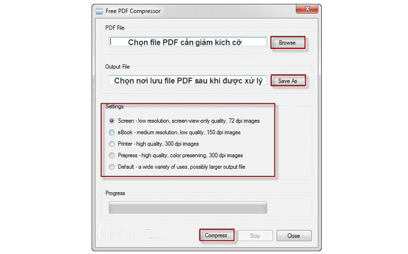 Cách giảm kích thước file PDF bước 3