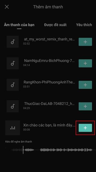 cách chèn giọng chị Google vào video Tiktok triệu view bước 5