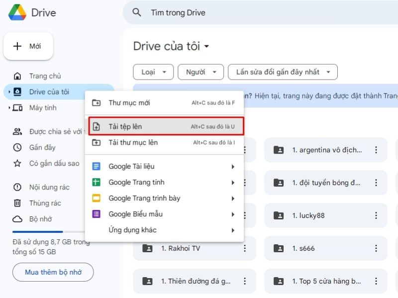 Cách thêm tài liệu trong máy tính vào Google Docs bước 3