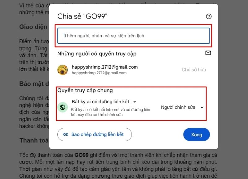 Cách chia sẻ tài liệu của bạn bước 3