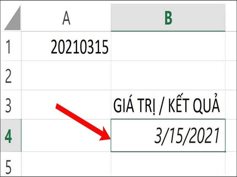  Chuyển đổi các chuỗi văn bản và số thành ngày bước 2