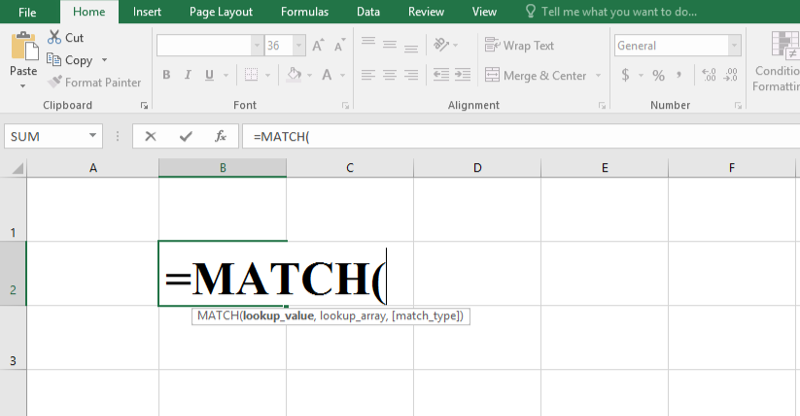 hàm MATCH trong Excel