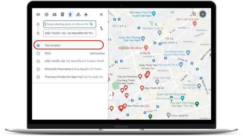  Tìm hiệu thuốc gần nhất bằng máy tính bước 4