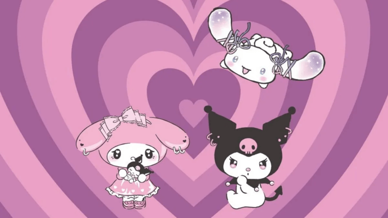 Hình Kuromi và Cinnamoroll cực yêu