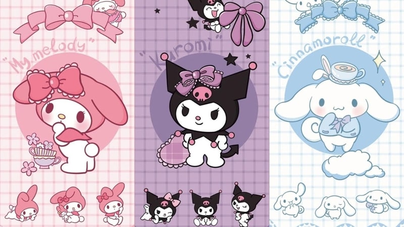 Hình Kuromi và Cinnamoroll cực yêu