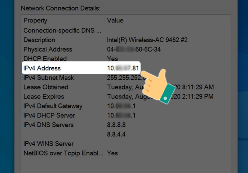 Xem IP máy tính từ thanh Taskbar bước 6