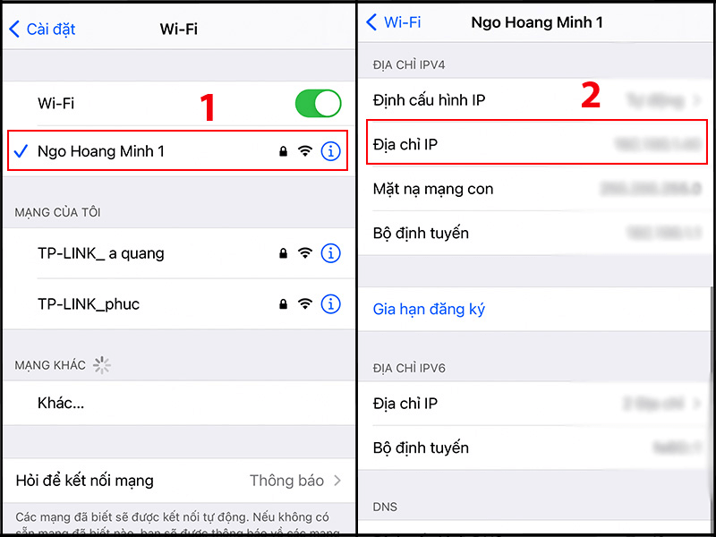 Cách xem địa chỉ IP cá nhân trên điện thoại ios