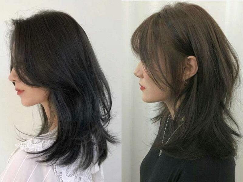 Kiểu tóc layer mullet thả dài tự nhiên