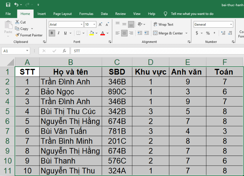 Định dạng Điều kiện bước 1