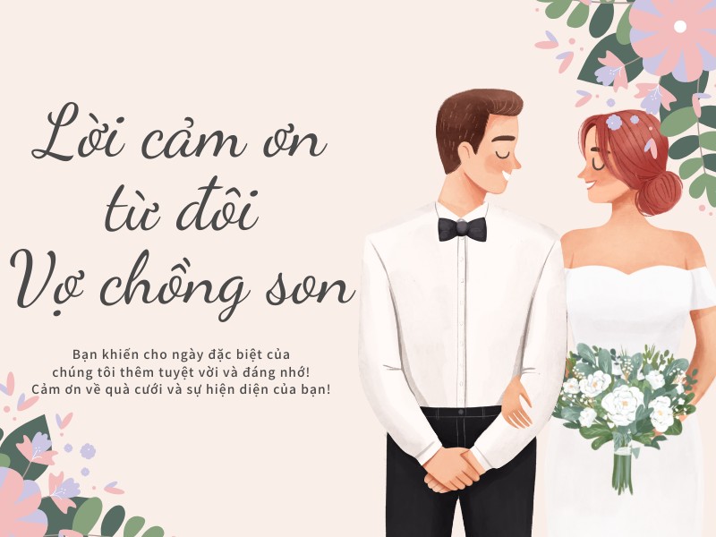 Lời cảm ơn trong đám cưới từ vợ chồng