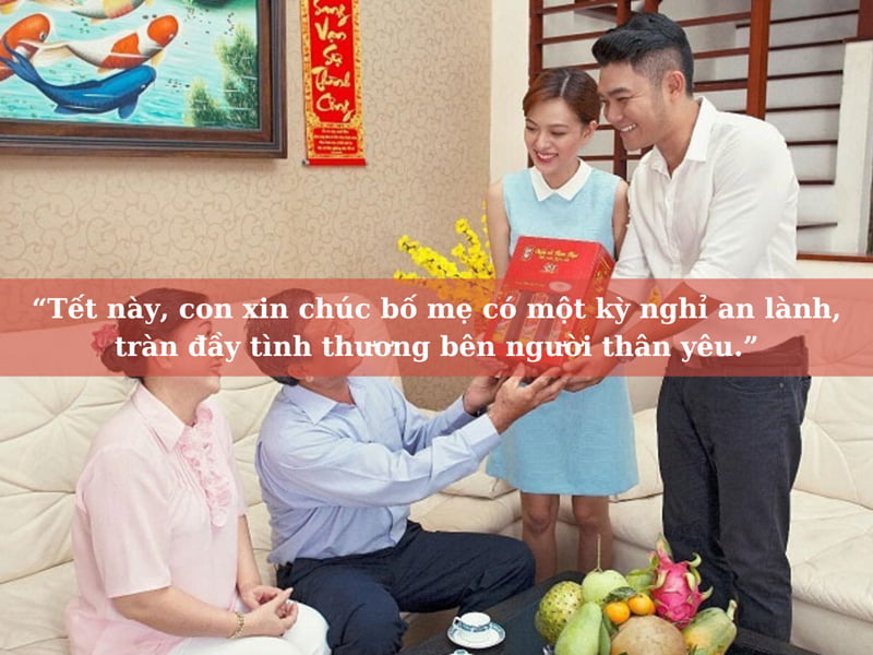 Lời chúc Tết bố mẹ vợ, chồng ý nghĩa