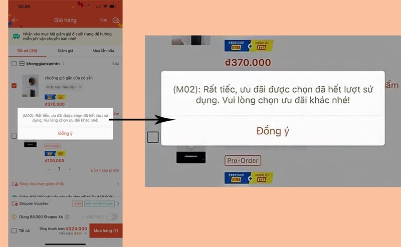 Lỗi M02 Shopee là gì