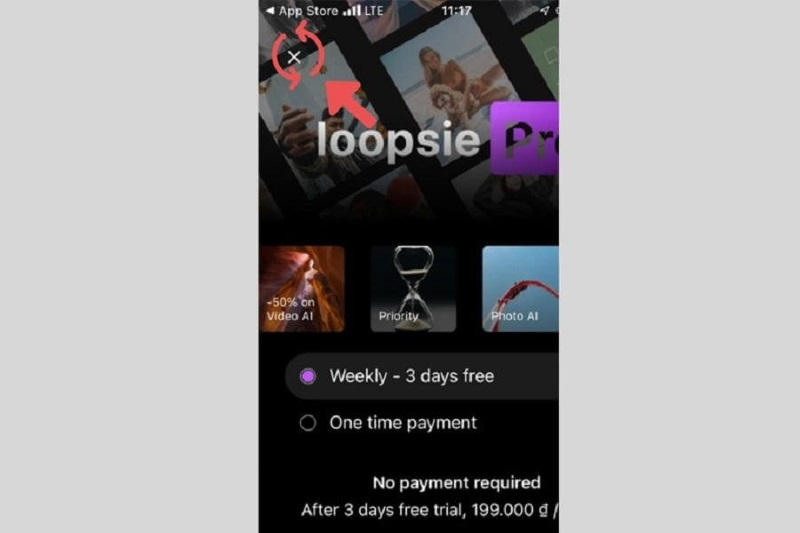Cách sử dụng app Loopsie đơn giản bước 2