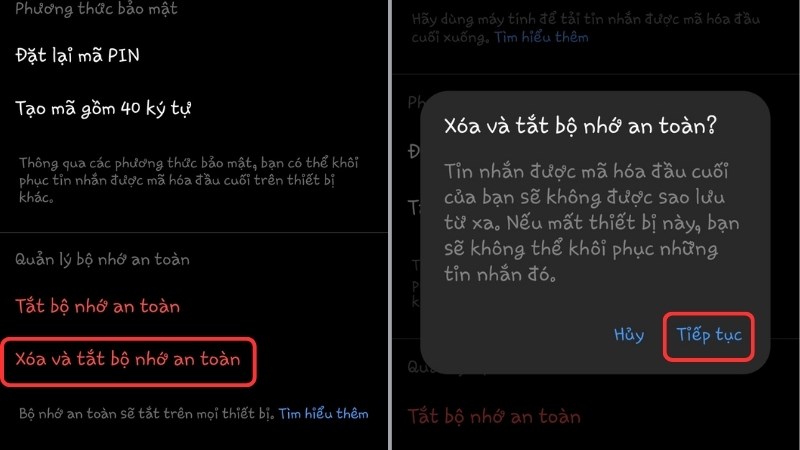 mã hóa đầu cuối ở messenger