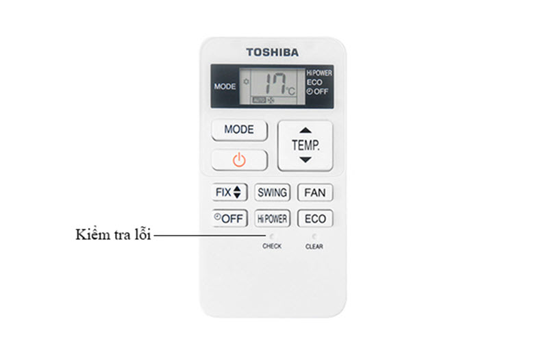 Kiểm tra mã lỗi máy lạnh Toshiba bằng remote