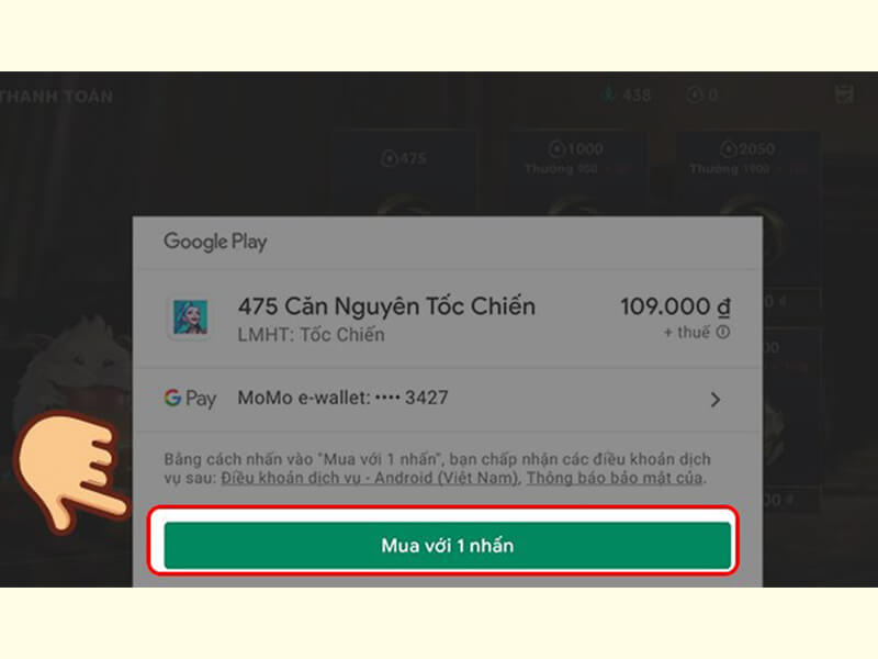 Nạp Liên Minh Tốc Chiến trên Android chi tiết bước 3