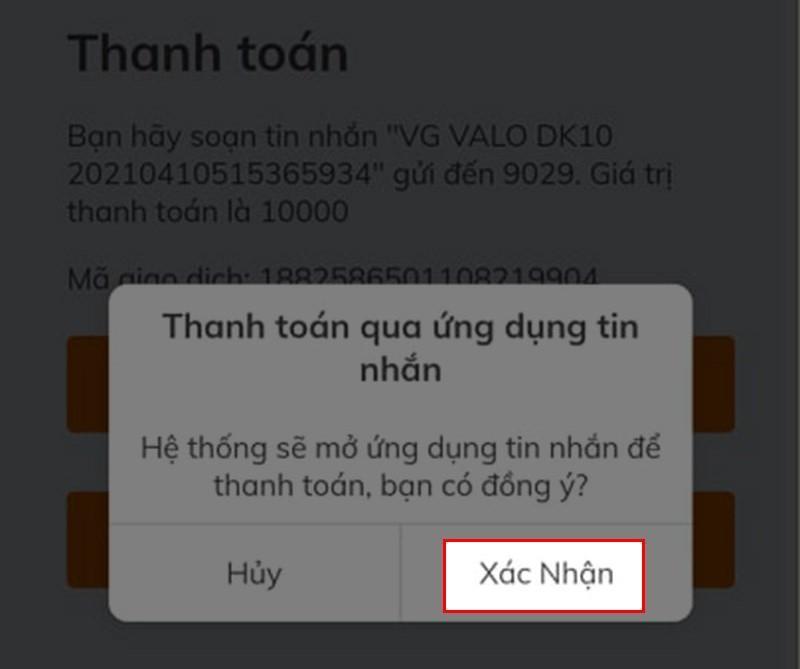 Nạp tiền Valorant bằng SMS Mobifone bước 3