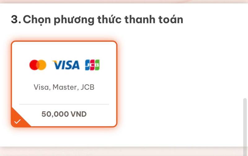 Nạp Valorant VNG qua thẻ tín dụng (Credit Card) bước 2