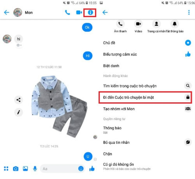 tính năng tạo cuộc trò chuyện bí mật trên messenger