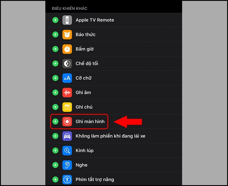 Thêm nút ghi màn hình cho IOS, iPadOS dưới 14 bước 2