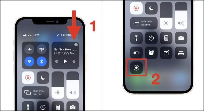  Hướng dẫn cách quay màn hình iPhone có Face ID bước 1